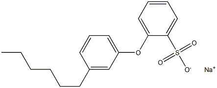 2-(3-Hexylphenoxy)benzenesulfonic acid sodium salt Struktur