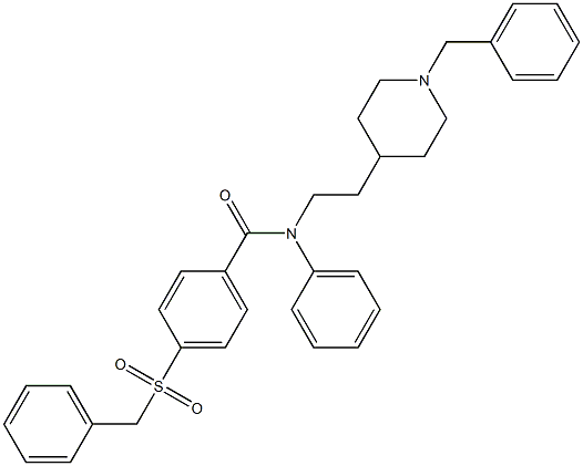 N-[2-(1-Benzyl-4-piperidinyl)ethyl]-4-benzylsulfonyl-N-phenylbenzamide Struktur