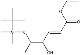 (4S,5S,E)-4-Hydroxy-5-[(tert-butyldimethylsilyl)oxy]-2-hexenoic acid ethyl ester Struktur