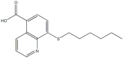 8-[Hexylthio]quinoline-5-carboxylic acid Struktur