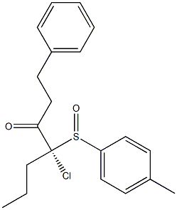 (4R)-4-Chloro-4-(p-tolylsulfinyl)-1-phenyl-3-heptanone Struktur