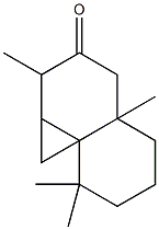 4,7,11,11-Tetramethyltricyclo[5.4.0.01,3]undecan-5-one Struktur