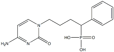 1-(4-Phenyl-4-phosphonobutyl)cytosine Struktur