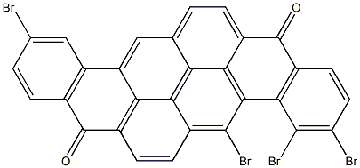 3,4,5,11-Tetrabromo-8,16-pyranthrenedione Struktur