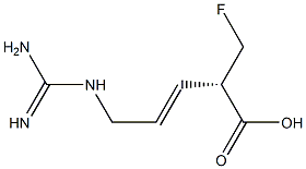 (S)-2-(Fluoromethyl)-5-(amidinoamino)-3-pentenoic acid Struktur