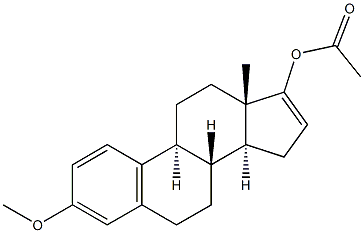 3-Methoxy-17-acetoxyestra-1,3,5(10),16-tetrene Struktur