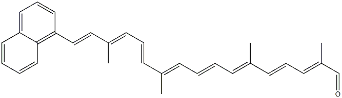 (2E,4E,6E,8E,10E,12E,14E,16E)-17-(1-Naphtyl)-2,6,11,15-tetramethylheptadeca-2,4,6,8,10,12,14,16-octaenal Struktur