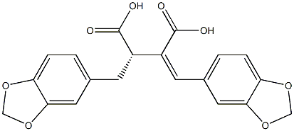 [S,(+)]-2-Piperonyl-3-piperonylidenesuccinic acid Struktur