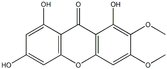 1,6,8-Trihydroxy-2,3-dimethoxyxanthone Struktur