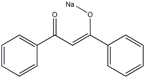 1,3-Diphenyl-3-sodiooxy-2-propen-1-one Struktur