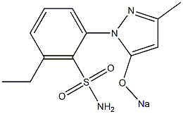 1-(m-Ethylsulfamoylphenyl)-3-methyl-5-sodiooxy-1H-pyrazole Struktur