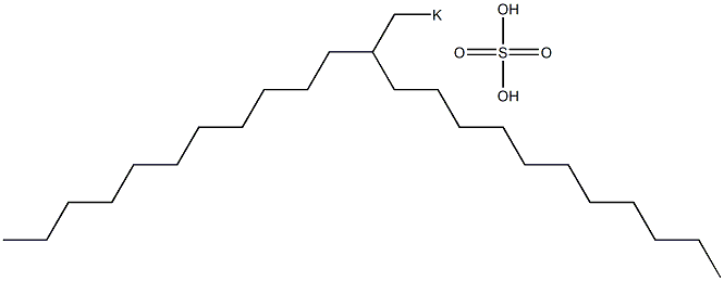 Sulfuric acid 2-undecyltridecyl=potassium salt Struktur