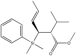 (2R,3S,4E)-2-Isopropyl-3-(dimethylphenylsilyl)-4-hexenoic acid methyl ester Struktur