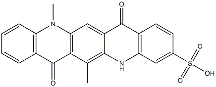 5,7,12,14-Tetrahydro-6,12-dimethyl-7,14-dioxoquino[2,3-b]acridine-3-sulfonic acid Struktur