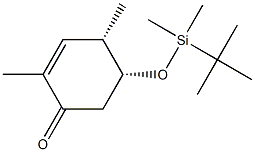 (4S,5R)-4-Methyl-5-(tert-butyldimethylsiloxy)methyl-2-cyclohexen-1-one Struktur