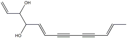 (5E,11E)-1,5,11-Tridecatriene-7,9-diyne-3,4-diol Struktur