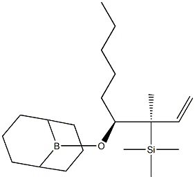 (1S,2R)-1-[(9-Borabicyclo[3.3.1]nonan-9-yl)oxy]-1-pentyl-2-(trimethylsilyl)-2-methyl-3-butene Struktur