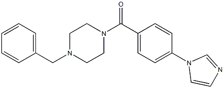 1-[4-(1H-Imidazol-1-yl)benzoyl]-4-benzylpiperazine Struktur