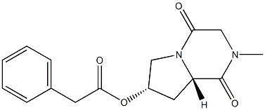 (6S,8S)-4-Methyl-8-(phenylacetyloxy)-1,4-diazabicyclo[4.3.0]nonane-2,5-dione Struktur