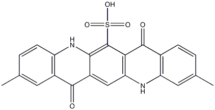 5,7,12,14-Tetrahydro-2,10-dimethyl-7,14-dioxoquino[2,3-b]acridine-6-sulfonic acid Struktur