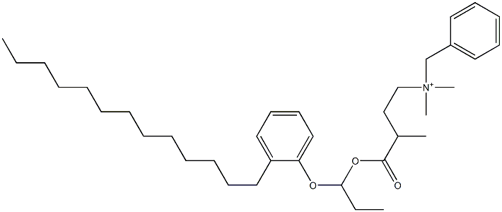 N,N-Dimethyl-N-benzyl-N-[3-[[1-(2-tridecylphenyloxy)propyl]oxycarbonyl]butyl]aminium Struktur