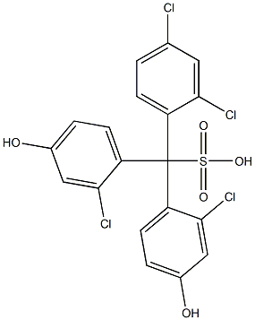 (2,4-Dichlorophenyl)bis(2-chloro-4-hydroxyphenyl)methanesulfonic acid Struktur