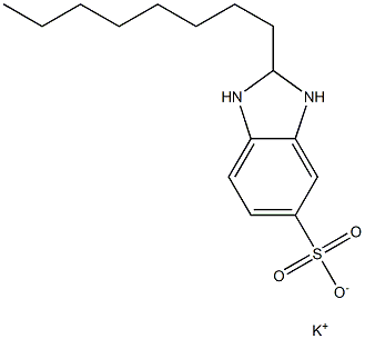 2,3-Dihydro-2-octyl-1H-benzimidazole-5-sulfonic acid potassium salt Struktur