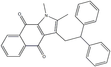 3-(2,2-Diphenylethyl)-1,2-dimethyl-1H-benz[f]indole-4,9-dione Struktur