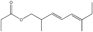 Propionic acid 2,6-dimethyl-3,5-octadienyl ester Struktur