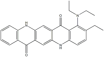 1-(Diethylamino)-2-ethyl-5,12-dihydroquino[2,3-b]acridine-7,14-dione Struktur