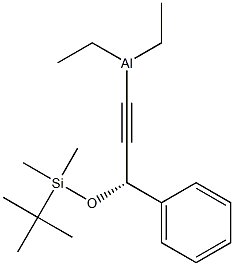 Diethyl[(3S)-3-(dimethyl tert-butylsiloxy)-3-phenyl-1-propynyl]aluminum Struktur