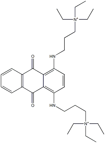 3,3'-[[(9,10-Dihydro-9,10-dioxoanthracene)-1,4-diyl]diimino]bis[N,N,N-triethyl-1-propanaminium] Struktur