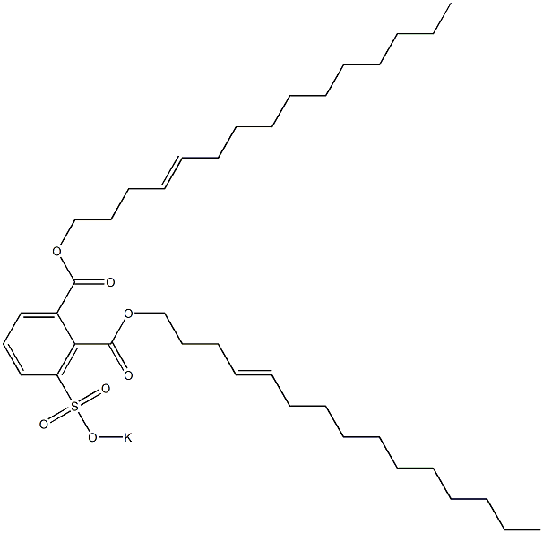 3-(Potassiosulfo)phthalic acid di(4-pentadecenyl) ester Struktur