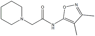 N-(3,4-Dimethyl-5-isoxazolyl)-1-piperidineacetamide Struktur