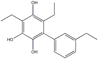 3,5-Diethyl-6-(3-ethylphenyl)benzene-1,2,4-triol Struktur