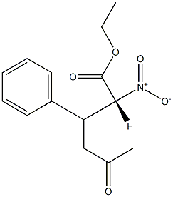 (2S)-2-Fluoro-2-nitro-5-oxo-3-phenylhexanoic acid ethyl ester Struktur