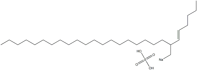 Sulfuric acid 2-(1-hexenyl)docosyl=sodium ester salt Struktur