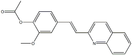 1-(3-Methoxy-4-acetoxyphenyl)-2-(2-quinolyl)ethene Struktur