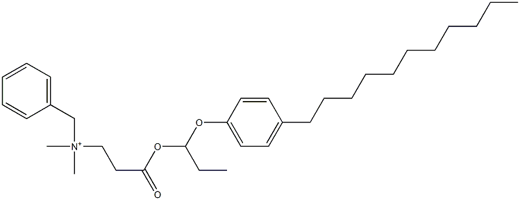 N,N-Dimethyl-N-benzyl-N-[2-[[1-(4-undecylphenyloxy)propyl]oxycarbonyl]ethyl]aminium Struktur