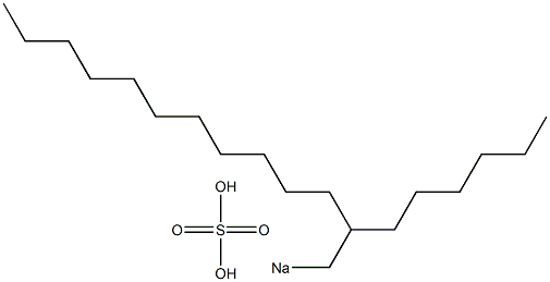 Sulfuric acid 2-hexyltridecyl=sodium salt Struktur