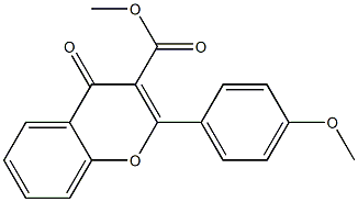 2-[4-Methoxyphenyl]-4-oxo-4H-1-benzopyran-3-carboxylic acid methyl ester Struktur