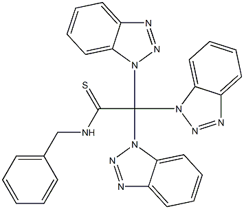 N-Benzyltris(1H-benzotriazol-1-yl)thioacetamide Struktur