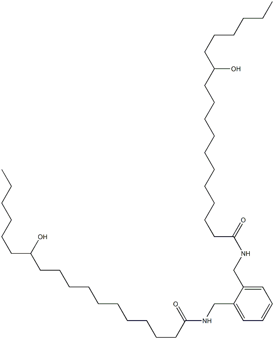 N,N'-(1,2-Phenylenebismethylene)bis(12-hydroxystearamide) Struktur