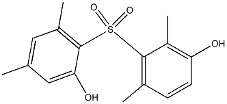 2,3'-Dihydroxy-2',4,6,6'-tetramethyl[sulfonylbisbenzene] Struktur