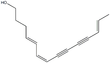 (4E,6Z,12E)-4,6,12-Tetradecatriene-8,10-diyn-1-ol Struktur