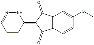 5-Methoxy-2-[pyridazin-3(2H)-ylidene]indane-1,3-dione Struktur