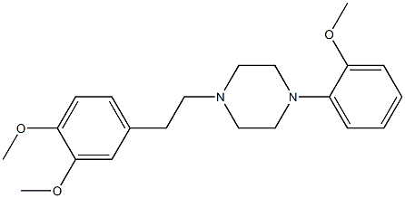 1-(3,4-Dimethoxyphenethyl)-4-(2-methoxyphenyl)piperazine Struktur