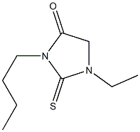 3-Butyl-1-ethyl-4-oxoimidazolidine-2-thione Struktur