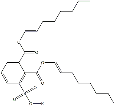 3-(Potassiosulfo)phthalic acid di(1-octenyl) ester Struktur