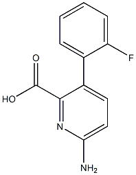 6-Amino-3-(2-fluorophenyl)picolinic acid Struktur